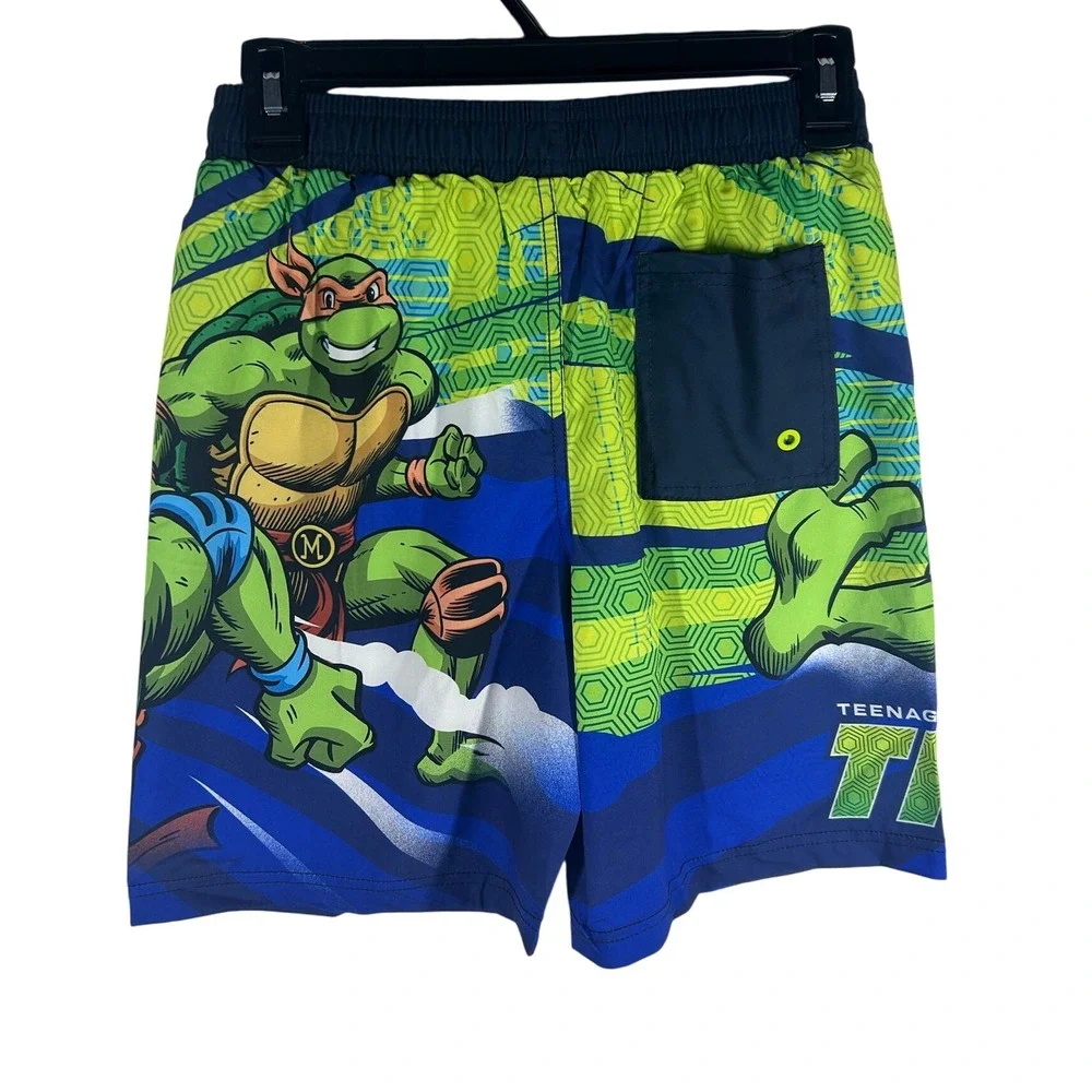Nickelodeon Teenage Mutant Ninja Turtles Swim Trunks‎ Shorts Boy's L 10/12 NEW